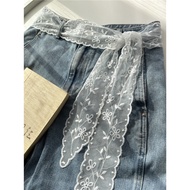 belt belt woman New Style Sweet Lace Belt Women Matching Skirt Jeans Trousers Belt White Ribbon Wais