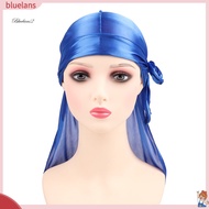 <BL>  Smooth Satin Durag Silky Durag 2 Pcs Silky Satin Durag for Men Women – Long Tail Wave Headwrap