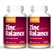 Jarrow Formulas Zinc Balance 15 mg - 100 Veggie Caps, Pack of 2 - Immune Support - Includes Copper -