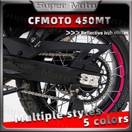 For CFMOTO 450MT 450-MT IBEX 450 cfmoto 450mt Reflective Motorcycle Accessories Wheel Stickers Inner