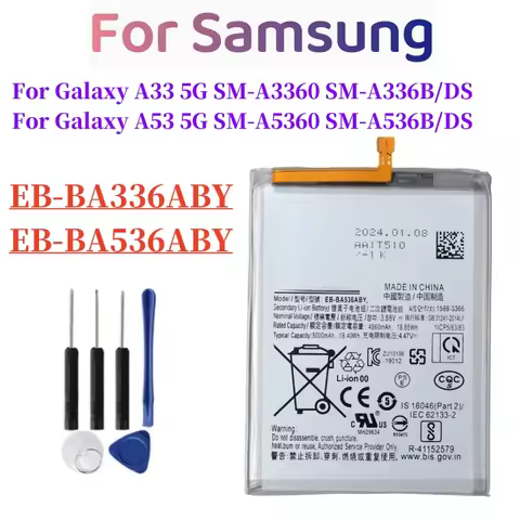 New Battery EB-BA336ABY EB-BA536ABY For Samsung Galaxy A33 5G SM-A3360 SM-A336B/DS A53 5G SM-A5360 A