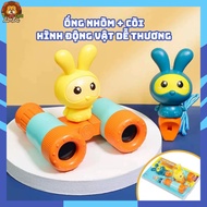 Cute Animal Binoculars with Whistle for Kids