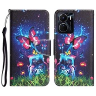 Flip Wallet Case on For Vivo Y20 Y20s Y20i Y12s Y12a Y17 Y15 Y12 Y11 Y22 Y16 Y35 Y33s Y33t Coque Lea