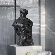 Rzone Modern Simple Sculpture Artwork Remaining Hollow Bust Character Decent Model Room Club Decorat