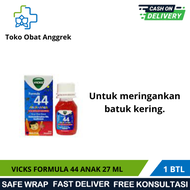 VICKS FORMULA 44 ANAK/27 ML/OBAT BATUK KERING ANAK/MELEGAKAN TENGGOROKAN