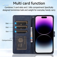 [AuspiciousS] Wallet With Card Photo Frame Stand Magnetic Flip Leather Case For IPhone 15 Pro Max 14 Plus 13 12 11 X XS XR SE 2022 8 7 Cover