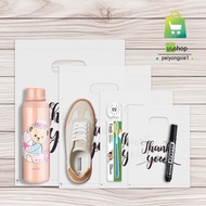 thank you plstic bag makapal quality white pattern 97~100 pcs per pak for packing