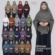 Hayuri Khimar Plain Square Hijab - Syar'i Square Hijab 120x120 130x130 145x145 cm - Grade A Woolpeac