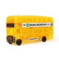 3D Double Decker Bus Car Crystal Puzzles Model DIY Building Blocks Kids Toy Gift