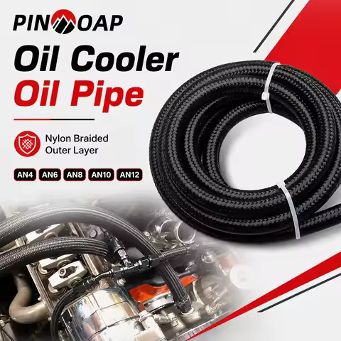 PINMOAP AN4 AN6 AN8 AN10 AN12 Nylon Braided Fuel Line Flexible Fuel Oil Gas Line Fuel Supply Line fo