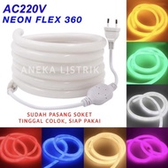 PAKET LAMPU STRIP LED NEON FLEX 360 BULAT WATERPROOF / NEON FLEX 360