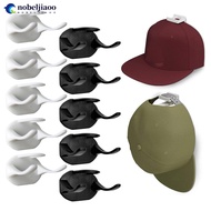 NOBELJIAOO 5Pcs Self Adhesive Baseball Hat Hooks Holder Cap Rack Hanging Organizer Door Wall Storage