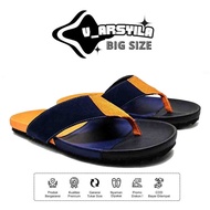 Arsyila _ Men's Sandals BIG Size 44-48 Navy Flip-flops ORANGE Men's Casual Sandals, Jumbo Size - R20