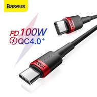 Baseus USB Type-C To USB Type-C 5A 100W Quick Charge 4.0 Type-C Usb Cable for Xiaomi 10 8 Pro Samsun