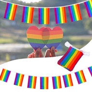 FEELING-2 Pieces Pride Rainbow Flag Banner Pride Banner 40 Flags Decoration