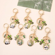 Chinese Style Chengdu Cute Panda Keychain Creative Souvenir Hand-Made Pendant Couple Bag Flower Keyc