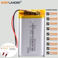 103048 123048  JST1.25 2pin 3.7V Lithium Polymer LiPo Battery 603048 303048 403048 503048 703048 803