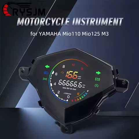 SS Motorcycle Instrument Speedometer Tachometer Oil Level Odometer Digital Meter Gauge For YAMAHA Mi
