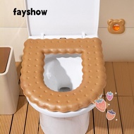 FAY Toilet Seat Cover, Thicken Washable Closestool Mat Seat ,  EVA with Handle Aromatherapy Toilet Lid Pad Bidet Cover Bathroom