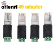 ORIENRI RJ45 to RS485 Converter, RJ45 Male Connector 2PIN Terminal RJ45 Terminal Adapter, Splitter  