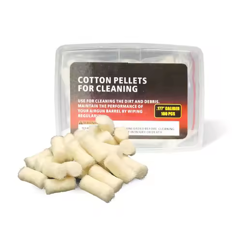 Wildgeek Cleaning Pellets .177 .22 .25 Caliber Wool Felt Cleaning Kit with Woven Texture Removed Fou