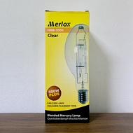 Merlox หลอดแสงจันทร์ ชนิดต่อตรง 500W ขั้วE40 / หลอดไฟแสงจันทร์ หลอดไฟ MERCURY หลอดใส / ฝ้า