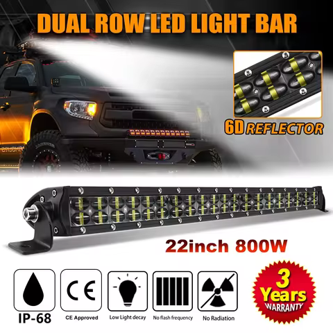 HAOLIDE LED Work Light Bar Lens Spot Car Driving Lights for Offroad 4x4 6D Len LED Driving Light 600