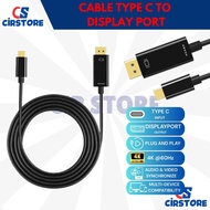 Type C to Display Port Cable Gold Plate 4K USB Type C Converter to Display Port Laptop to TV USB Typ