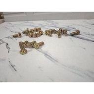 [50pcs] Yellow Bolts 6Pcs10mm Yellow Hexagon Bolts and Nuts Hex Bolts and Nuts/