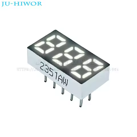 10pcs 0.25 Inch 10Pins 2531AW 2531BW 3 Digits Bits 7 Segment White LED Digital Display Digitron Comm
