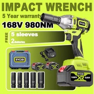 【Free 2x Battery】RYOBI 128v Cordless Drill Electric impact with hammer Drill Power Tools Set