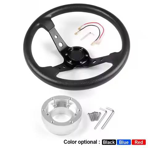 14inch 350mm PU Leather Car Racing Steering Wheel For Logitech G29 G920 G923 For Racing Game With Ad