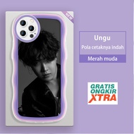 Apple iphone 15 Plus Mini Korean Pattern Phone CasePro Max BTS J-HOPE Colorful Wave Border CUSTOM SO
