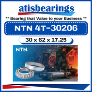 NTN 30206（ 30 x 62 x 17.25 ) 100% ORIGINAL Made In JAPAN Metric Tapered Roller Bearings 4T-30206