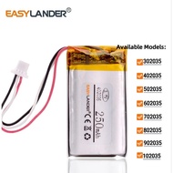 3.7V 250mAh 402035 Lithium Polymer Rechargeable Battery  JST 1.0mm-3pin  302035 502035 602035 702035