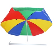 TENDA FM - Rainbow Beach Umbrella Multipurpose Street Vendor Umbrella/ Size 180 cm - Parasol Tent Um