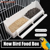 MG กล่องใส่อาหารพลาสติกสำหรับนกแก้วนกแก้วสีขาวสำหรับใส่อาหารกรงสัตว์เลี้ยงอุปกรณ์เลี้ยงนกคอกคอกคาทีล