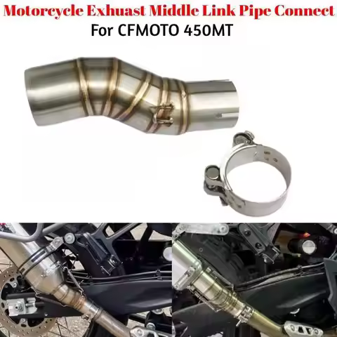 For CFMOTO 450MT 450 MT 2023+ Motorcycle Exhuast Middle Link Pipe Connect 51mm Motorcycle Escape Exh