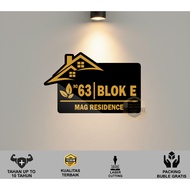 Minimalist AESTHETIC Acrylic House Number CUSTOMbebas THEMA C016