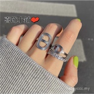 925 Sterling Silver H Pig Nose Ring Horizontal Vertical Ring USGL