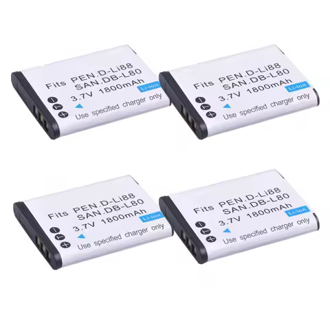 3.7V D-LI88 DB-L80 L80A D LI88 DBL80 DLi88 Rechargeable Batteries for Sanyo VPC-CG10 VPC-CG20 for PE