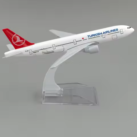 1/400 Aircraft Model Boeing 777 Turkish Airlines 16cm Alloy Plane B777 Toys Children Kids Gift for C