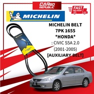 Michelin Belt [7PK 1655] Honda Civic S5a 2.0 (2001-2005) Auxiliary Belt Made In France 100% Original