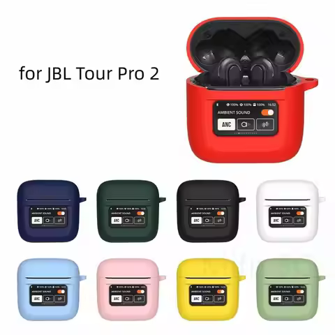 Colorful Soft Silicone Wireless Earbuds Case for JBL Tour Pro 2 Anti-dust Waterproof Earphone Protec