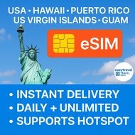 Guam eSIM (Include USA, Alaska, Hawaii, Puerto Rico, US Virgin Islands) Daily Unlimited Data Hotspot