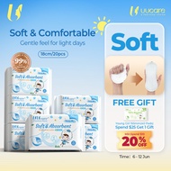 UUcare Panty Liners 18cm 20pcs – Longer & Wider Breathable Unscented Stays in Place Daily Freshness