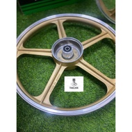 🔥RIM AR80 EX5 WAVE LAGENDA KRISS CUSTOM HUB SPOKET DAN HUB BRAKE GOLD KAWASAKI Y-TEQ READY STOK🔥