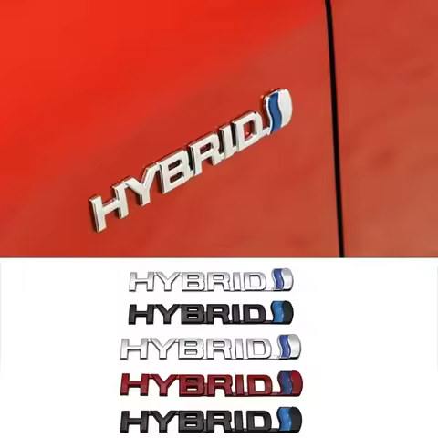 Metal HYBRID Car Front Grille Emblem Auto Body Trunk Badge Decal for Toyota LandCruiser Yaris Camry 