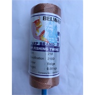 Rope Nylon Tali Benang Jahit Kasut 210D Brown / Tali Ukur Jalan