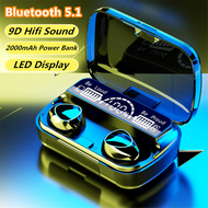 M10 Wireless Bluetooth Earphone TWS 9D Stereo Touch Control IPX7 Waterproof LED Display Earbuds Head